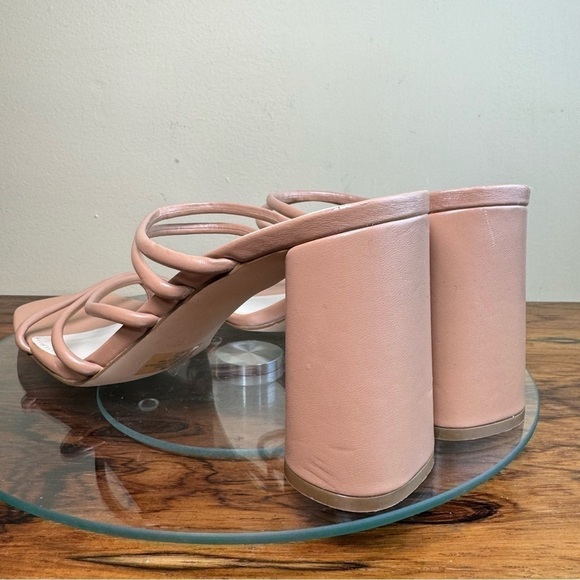 NINE WEST Strappy Open Toe Heel Sandals Platform Block Heels Size 12 - Picture 11 of 16